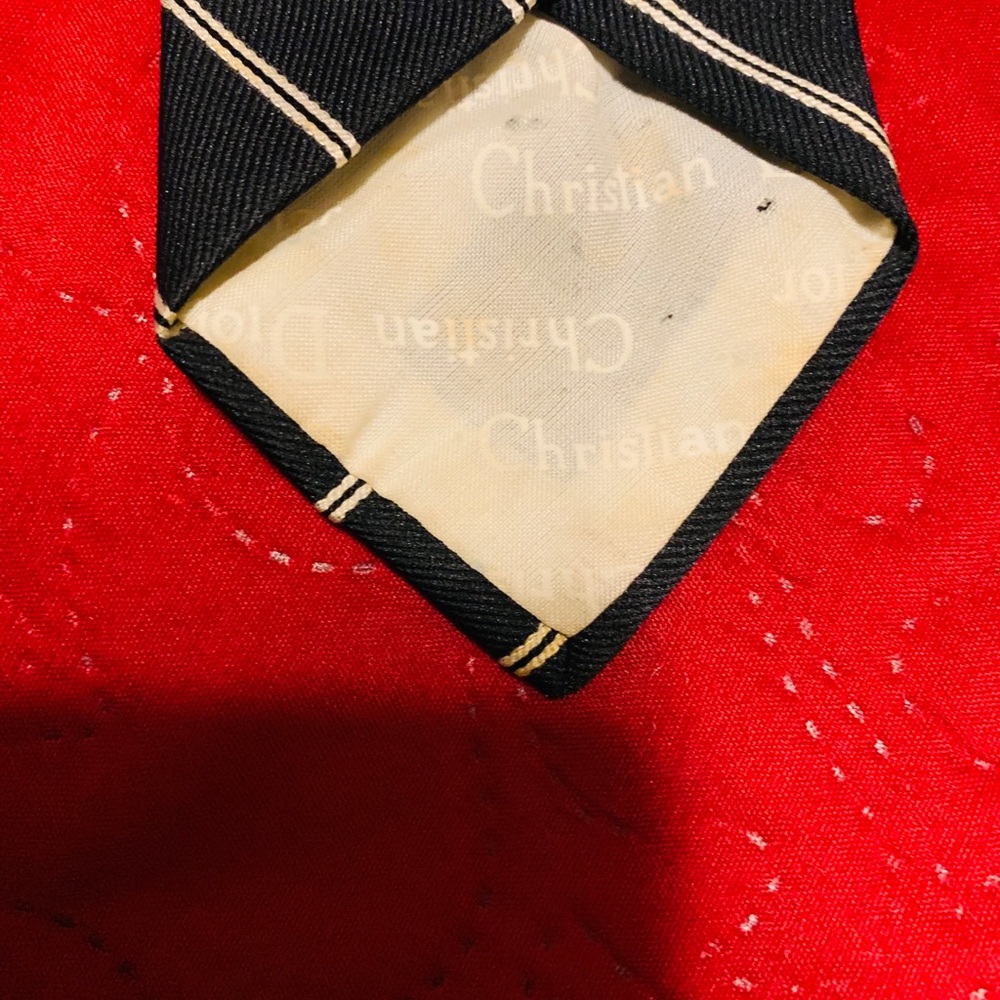 Vintage Christian Dior striped Neck Tie - Picture 8 of 10
